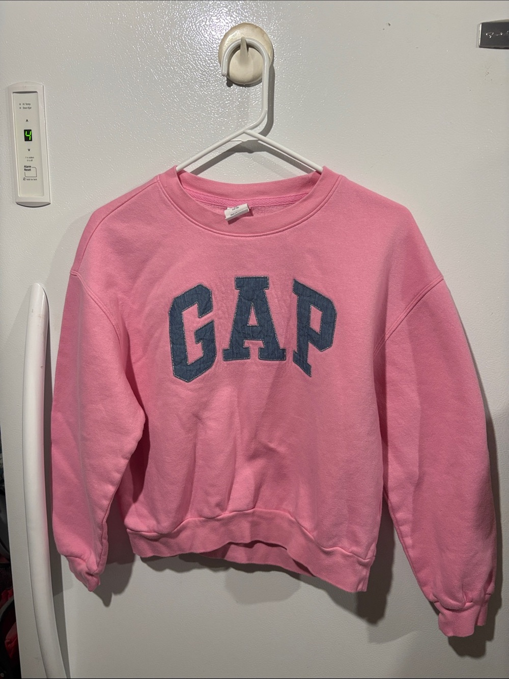 GAP Pink Crew Sweatshirt with Navy Logo